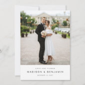 Moderne elegante Hochzeitssaison Dankeskarte (Vorderseite)