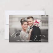 Moderne, elegante Hochzeitsschrift danke (Vorderseite)