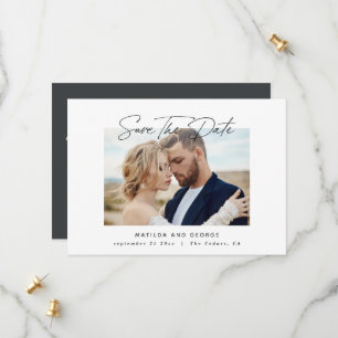 Moderne elegante Hochzeitsschrift Save The Date