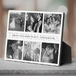 Moderne Elegante Hochzeitssenkeasenfoto Collage Fotoplatte<br><div class="desc">Eleganter und moderner Ehering-Sake,  dieses individuelle Name und Date Foto Collage Design macht eine schöne Anzeige für Ihre Lieblingsfotos von Ihrem besonderen Tag. Gutes Geschenk für Neuvermählte oder Jubiläen! Dies ist die schwarz-weiße Version.</div>