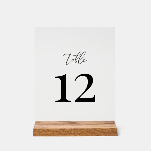 Moderne, elegante Hochzeitsstiftung Acrylschild (Vorderseite)