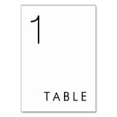 Moderne, elegante Hochzeitsstiftung Tischnummer (Vorderseite)
