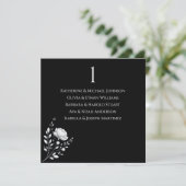 Moderne elegante Hochzeitsstimmung in Schwarz und Einladung (Stehend Vorderseite)