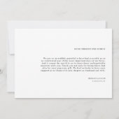 Moderne elegante Hochzeitsstipps - Fotos Danke Kar (Rückseite)