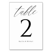 Moderne, elegante Hochzeitsstipps-Tischnummern Tischnummer (Rückseite)