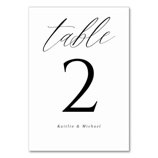 Moderne, elegante Hochzeitsstipps-Tischnummern Tischnummer (Rückseite)