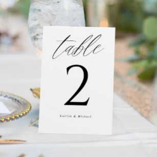 Moderne, elegante Hochzeitsstipps-Tischnummern Tischnummer