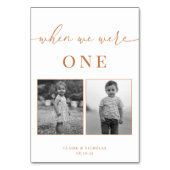 Moderne elegante Hochzeitstil-Tischnummer Tischnummer (Vorderseite)