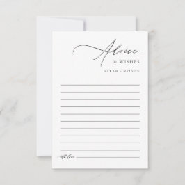 Moderne, elegante Hochzeitwünsche und Hinweiskarte