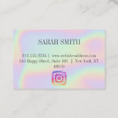 Moderne, elegante Holografie, Diamanten Visitenkarte (Rückseite)