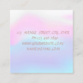 Moderne elegante Holografie-Glitterie-Lippen, Sche Quadratische Visitenkarte (Rückseite)