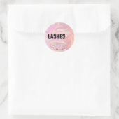 Moderne, elegante Holografie-Lashes Runder Aufkleber (Tasche)