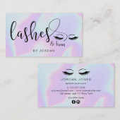 Moderne, elegante holografische Hashs & Braun Visitenkarte (Vorne/Hinten)