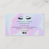 Moderne, elegante holografische Hashs & Braun Visitenkarte (Rückseite)