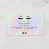 Moderne, elegante holografische Hashs & Braun Visitenkarte (Rückseite)