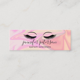 Moderne, elegante, holografische Wimpernverlänger Mini Visitenkarte