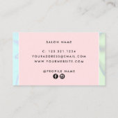 Moderne, elegante, holografische Wimpernverlängeru Visitenkarte (Rückseite)