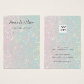 Moderne elegante Hologramm Ohrring-Display-Karte (Vorne & Hinten)