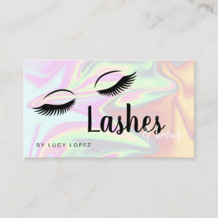 Moderne, elegante Holographie-Lashes Visitenkarte