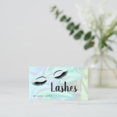 Moderne, elegante Holographie-Lashes Visitenkarte (Stehend Vorderseite)