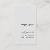 Moderne elegante Holzgrau-Bauweise Visitenkarte (Rückseite)