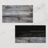 Moderne elegante Holzschnitzerei Visitenkarte (Vorne/Hinten)