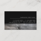 Moderne elegante Holzschnitzerei Visitenkarte (Rückseite)