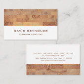 Moderne elegante Holzschnitzerei Visitenkarte (Vorne/Hinten)