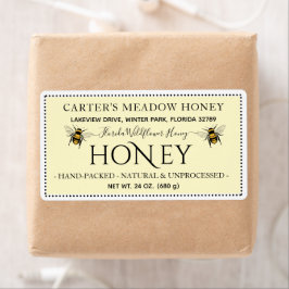 Moderne elegante Honey-Etiketten für den Versand
