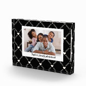 Moderne Elegante Hörmuster und schwarze Persönlich Fotoblock (Rechts)