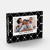 Moderne Elegante Hörmuster und schwarze Persönlich Fotoblock (Links)