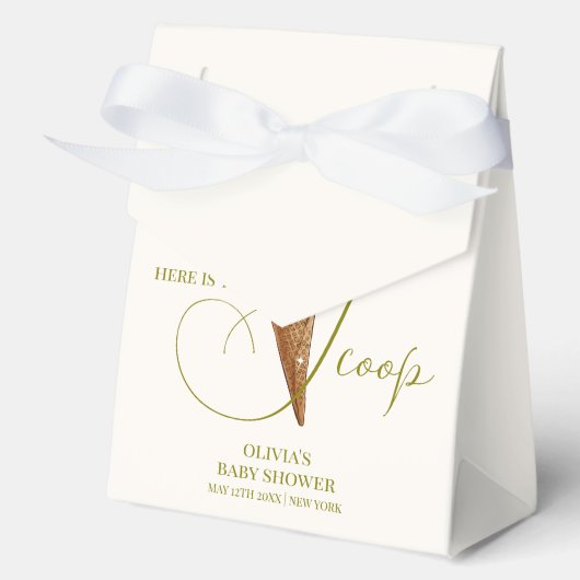 Moderne, elegante Ice Cream Scoop Babydusche Geschenkschachtel (Vorderseite)