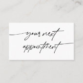 Moderne Elegante Ihr nächstes Termin-Skript Terminkarte (Vorderseite)