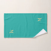 Moderne elegante Imitat Gold Monogram Erstklassig Badhandtuch Set (Handtuch)