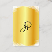 Moderne elegante Imitat - Goldfarbige Monogramm-Vo Visitenkarte (Vorderseite)