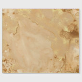 Moderne elegante Imitate Gold Aquarellmarble Muste Geschenkpapier (Flach)