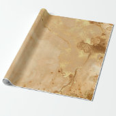 Moderne elegante Imitate Gold Aquarellmarble Muste Geschenkpapier (Ungerollt)