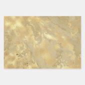 Moderne elegante Imitate Gold Aquarellmarble Muste Geschenkpapier Set (Vorderseite)