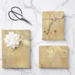 Moderne elegante Imitate Gold Aquarellmarble Muste Geschenkpapier Set<br><div class="desc">Dieses einfache und moderne Design besteht aus Sans Serif und Serif Typografie.</div>