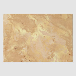 Moderne elegante Imitate Gold Aquarellmarble Muste Seidenpapier