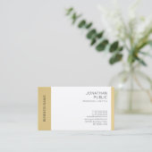 Moderne Elegante Imitate Gold Beruflich Visitenkarte (Stehend Vorderseite)