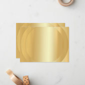 Moderne elegante Imitate Gold Blank Template Trend Mitteilungskarte (Vorderseite/Rückseite Beispiel)