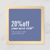 Moderne elegante Imitate Gold Blue Coupon (Vorderseite)