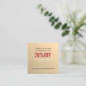 Moderne elegante Imitate Gold Coupon (Stehend Vorderseite)