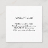 Moderne elegante Imitate Gold Floral Event Planner Quadratische Visitenkarte (Rückseite)