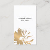 Moderne elegante Imitate Gold Floral Event Planner Visitenkarte (Vorderseite)