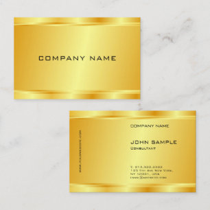 Moderne elegante Imitate Gold Glamour Luxus-Vorlag Visitenkarte
