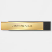 Moderne elegante Imitate Gold Glamour Trendy Templ Türschild (Vorderseite )