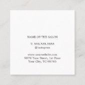 Moderne Elegante Imitate Gold Grau Weißer Salon Terminkarte (Rückseite)