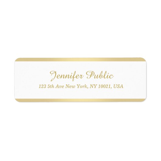 Moderne elegante Imitate Gold Handschrift Template (Vorne)